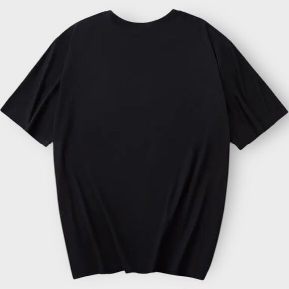 Pink hearts, leopard prints, flower & LOVE! Crew neck graphic black tee shirt - Picture 7 of 13